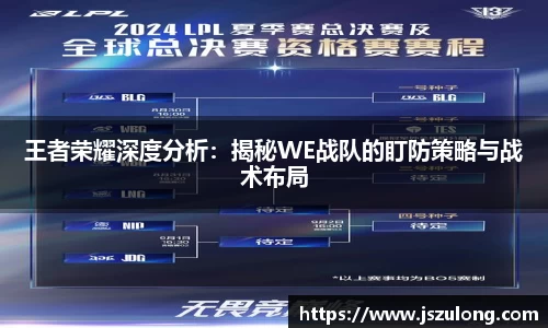 王者荣耀深度分析：揭秘WE战队的盯防策略与战术布局